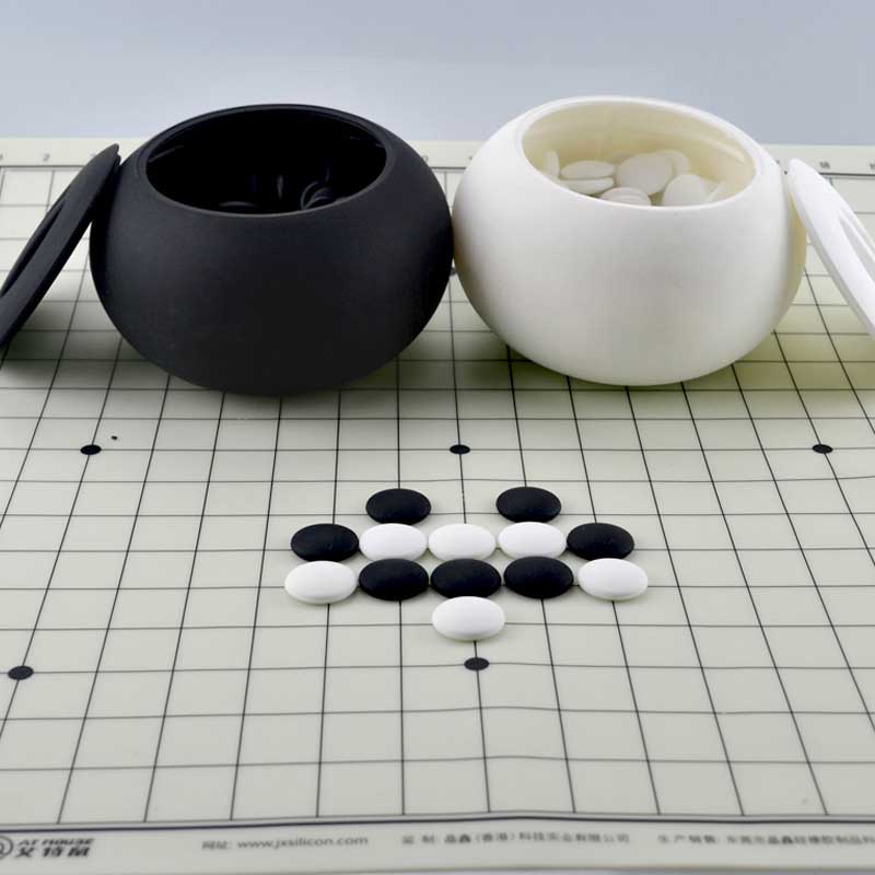 Silicone Weiqi Board Weiqi Piedras de juego Piezas educativas